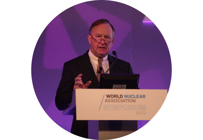 Fletcher Newton speaking at World Nuclear Association